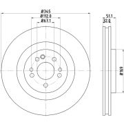 Слика 1 $на Кочионен диск HELLA PAGID PRO 8DD 355 107-221