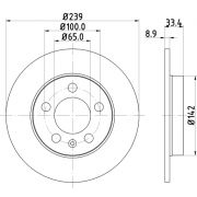 Слика 1 на кочионен диск HELLA PAGID PRO 8DD 355 107-461