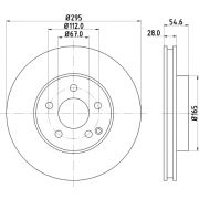 Слика 1 на кочионен диск HELLA PAGID PRO 8DD 355 108-781