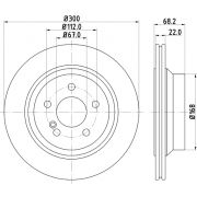 Слика 1 на кочионен диск HELLA PAGID PRO 8DD 355 108-861