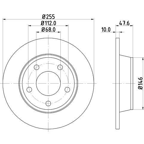 Слика на кочионен диск HELLA PAGID PRO 8DD 355 109-091 за Audi A6 Sedan (4B, C5) 2.4 quattro - 163 коњи бензин