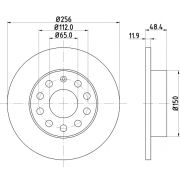 Слика 1 на кочионен диск HELLA PAGID PRO 8DD 355 109-641