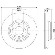 Слика 1 на кочионен диск HELLA PAGID PRO 8DD 355 109-761