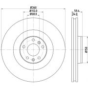 Слика 1 $на Кочионен диск HELLA PAGID PRO 8DD 355 109-851