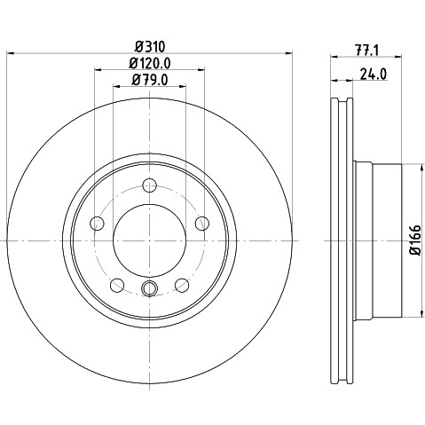 Слика на Кочионен диск HELLA PAGID PRO 8DD 355 109-901