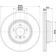 Слика 1 на кочионен диск HELLA PAGID PRO 8DD 355 109-981