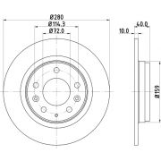 Слика 1 на кочионен диск HELLA PAGID PRO 8DD 355 110-381