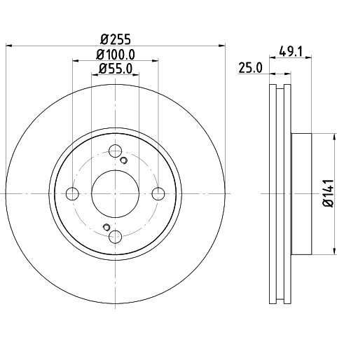 Слика на Кочионен диск HELLA PAGID PRO 8DD 355 110-431