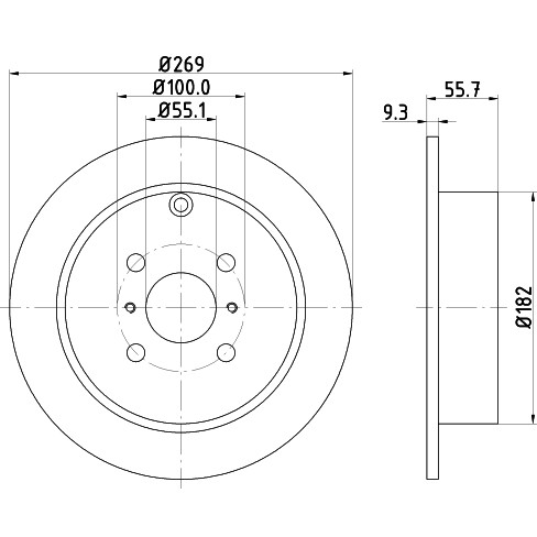 Слика на кочионен диск HELLA PAGID PRO 8DD 355 110-491 за Toyota Corolla Sedan (E11) 2.0 D-4D - 110 коњи дизел