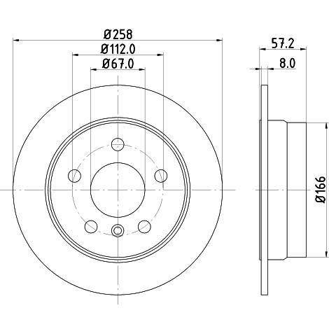 Слика на Кочионен диск HELLA PAGID PRO 8DD 355 111-101