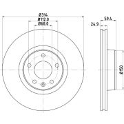 Слика 1 $на Кочионен диск HELLA PAGID PRO 8DD 355 111-121