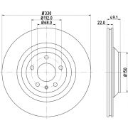 Слика 1 на кочионен диск HELLA PAGID PRO 8DD 355 111-201