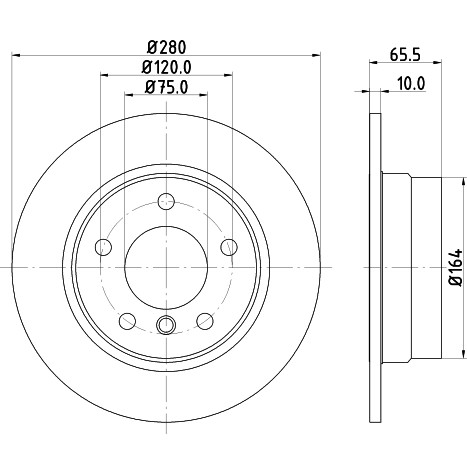 Слика на Кочионен диск HELLA PAGID PRO 8DD 355 111-261