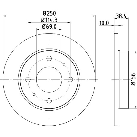 Слика на Кочионен диск HELLA PAGID PRO 8DD 355 111-531