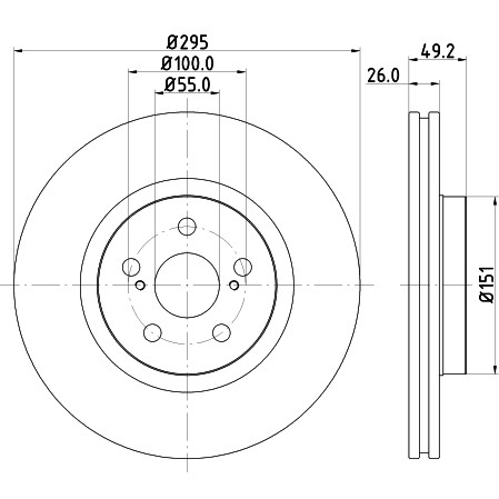 Слика на Кочионен диск HELLA PAGID PRO 8DD 355 111-651