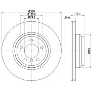 Слика 1 на кочионен диск HELLA PAGID PRO 8DD 355 111-941