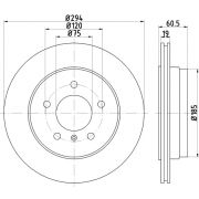 Слика 1 на кочионен диск HELLA PAGID PRO 8DD 355 112-271