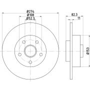 Слика 1 на кочионен диск HELLA PAGID PRO 8DD 355 112-361