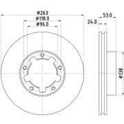 Слика 1 $на Кочионен диск HELLA PAGID PRO 8DD 355 115-221