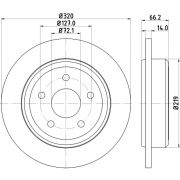 Слика 1 на кочионен диск HELLA PAGID PRO 8DD 355 115-501