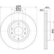 Слика 1 $на Кочионен диск HELLA PAGID PRO 8DD 355 115-771