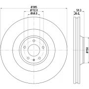 Слика 1 $на Кочионен диск HELLA PAGID PRO 8DD 355 115-891