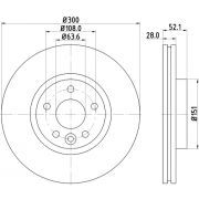 Слика 1 на кочионен диск HELLA PAGID PRO 8DD 355 116-221