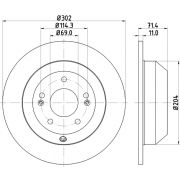 Слика 1 на кочионен диск HELLA PAGID PRO 8DD 355 116-871