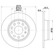 Слика 1 на кочионен диск HELLA PAGID PRO 8DD 355 116-971