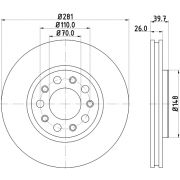 Слика 1 $на Кочионен диск HELLA PAGID PRO 8DD 355 117-231