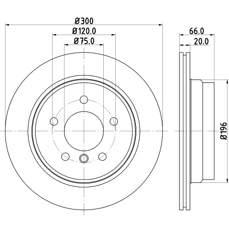 Слика на кочионен диск HELLA PAGID PRO 8DD 355 117-831 за BMW 3 Coupe E92 325 i xDrive - 211 коњи бензин