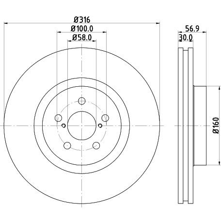 Слика на Кочионен диск HELLA PAGID PRO 8DD 355 117-921