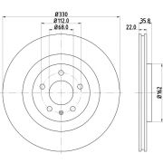 Слика 1 $на Кочионен диск HELLA PAGID PRO 8DD 355 118-021