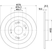 Слика 1 $на Кочионен диск HELLA PAGID PRO 8DD 355 118-351