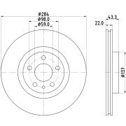 Слика 1 $на Кочионен диск HELLA PAGID PRO 8DD 355 118-411