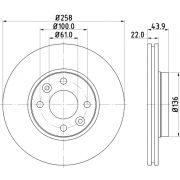 Слика 1 на кочионен диск HELLA PAGID PRO 8DD 355 118-491