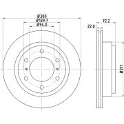 Слика 1 на кочионен диск HELLA PAGID PRO 8DD 355 118-651