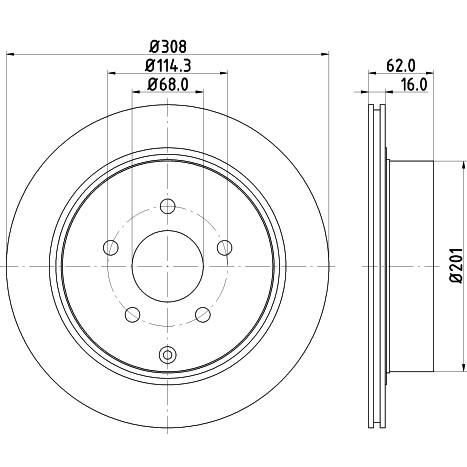 Слика на Кочионен диск HELLA PAGID PRO 8DD 355 118-811