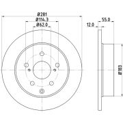 Слика 1 на кочионен диск HELLA PAGID PRO 8DD 355 118-881