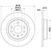 Слика 1 на кочионен диск HELLA PAGID PRO 8DD 355 119-111