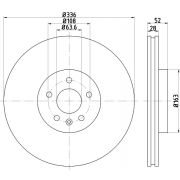 Слика 1 на кочионен диск HELLA PAGID PRO 8DD 355 119-131