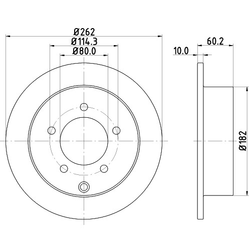 Слика на Кочионен диск HELLA PAGID PRO 8DD 355 119-181