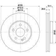 Слика 1 на кочионен диск HELLA PAGID PRO 8DD 355 119-411