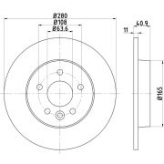 Слика 1 на кочионен диск HELLA PAGID PRO 8DD 355 119-501