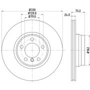 Слика 1 на кочионен диск HELLA PAGID PRO 8DD 355 119-561