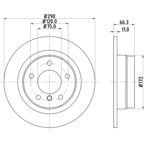 Слика на Кочионен диск HELLA PAGID PRO 8DD 355 120-231