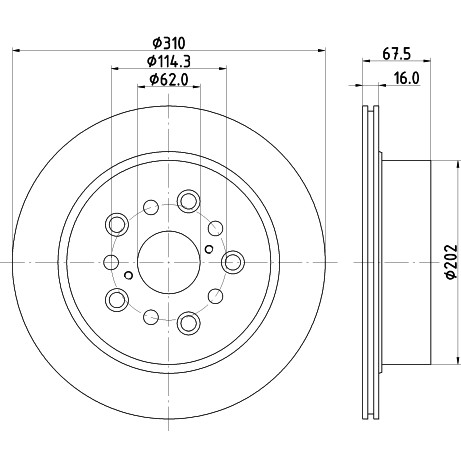 Слика на Кочионен диск HELLA PAGID PRO 8DD 355 122-231