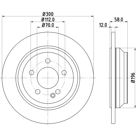 Слика на кочионен диск HELLA PAGID PRO 8DD 355 122-441 за Mercedes Vito Box (w447) 119 BlueTEC (447.601, 447.603, 447.605) - 190 коњи дизел