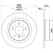 Слика 1 на кочионен диск HELLA PAGID PRO 8DD 355 122-661