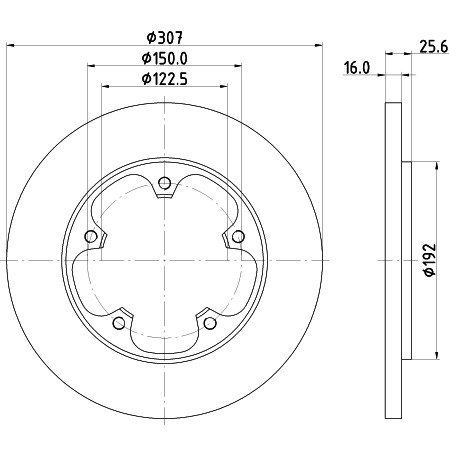 Слика на Кочионен диск HELLA PAGID PRO 8DD 355 122-781